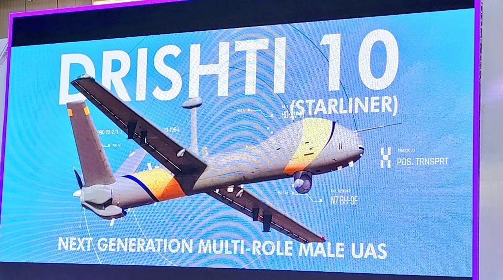 Drishti 10 Starliner drone unveiled for Indian Navy