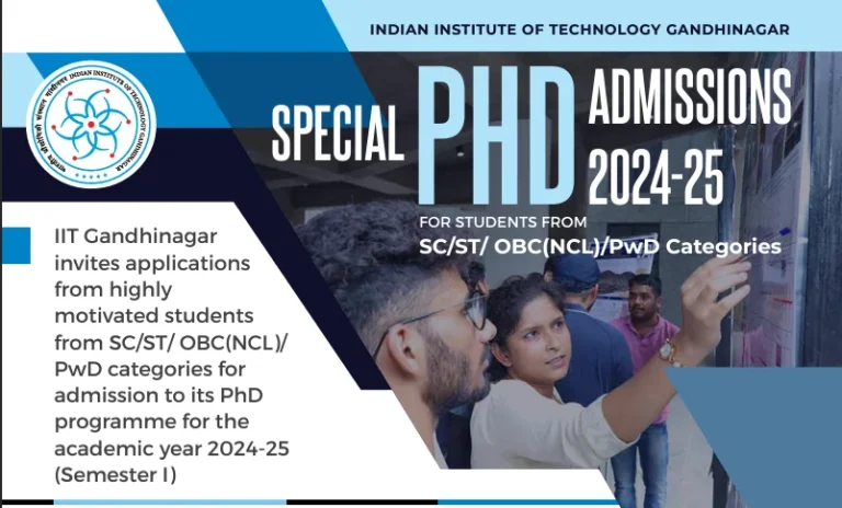 IIT Gandhinagar Ph.D Admission 2024-25 Notification