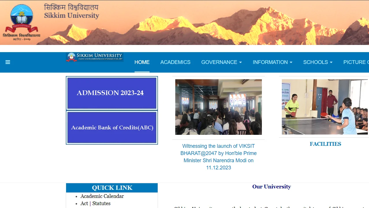 Sikkim University Teaching Recruitment 2024