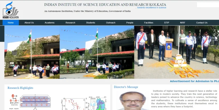 IISER Kolkata PhD Admission 2024