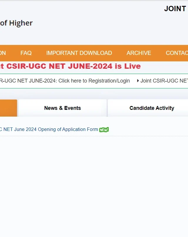 Joint CSIR UGC NET June 2024 Application Form
